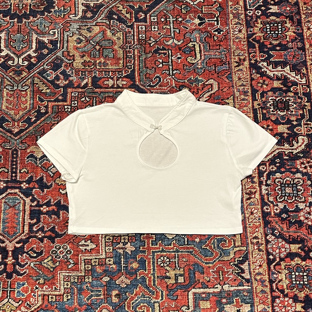 Shekou White Crop Top